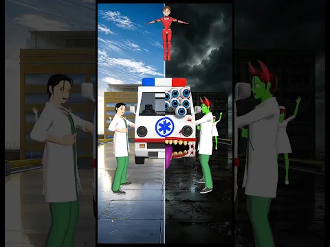 Doctor or Monster? The Ambulance Chose…😳🚑 #sakuraschoolsimulator #shorts #yutamio #viral #trend