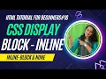 CSS Display Property How to Control HTML Element Visibility HTML Tutorial for Beginners