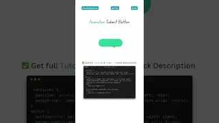 Animated Submit Button Using HTML CSS
