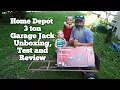 Home Depot 3Ton Jack Unboxing Testing and Review NorthwindGarage