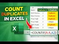 Count Duplicates in Excel Using COUNTIF Step-by-Step Beginner Guide