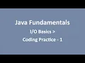 Coding Practice - 1 Basics Java Fundamentals NxtWave CCBP