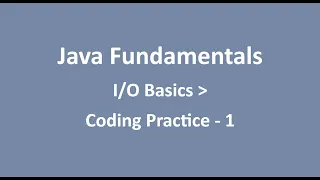 Coding Practice - 1 Basics Java Fundamentals NxtWave CCBP