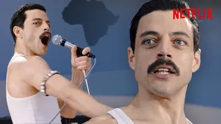 bohemian rhapsody we are the champions live aid full scene rami malek netflix