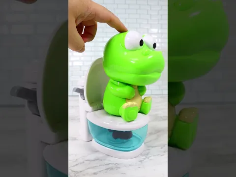Satisfying with Unboxing & Review Miniature Pororo Toilet Flush Toy ASMR 뽀로로 크롱 배변훈련 장난감