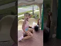 Dad catches daughter pushing little sister down the slide