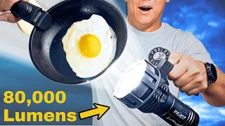 Worlds Brightest Flashlight Fries Eggs On A Boat