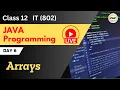 Java LIVE Class Day 6 Arrays Class 12 Information Technology IT 802 Chapter 3