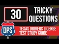 Texas Drivers License Test Study Guide 2026 30 Tricky Questions