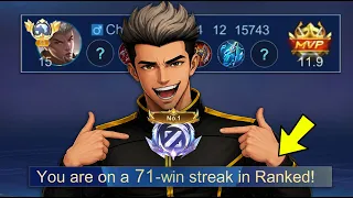 I BROKE THE RANK SYSTEM AND GOT 77 WINSTREAK USING THIS CHOU STRATEGY!! - Mobile Legends