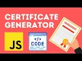 Certificate Generator Website in JavaScript - Part 1