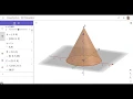 Build a CONE H 2R in GeoGebra 3D Method 1 POINT plotting with CONE tool