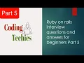 Top Ruby on Rails Interview Questions Answers for Beginners Part 5