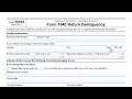 IRS Form 15103 walkthrough Form 1040 Return Delinquency