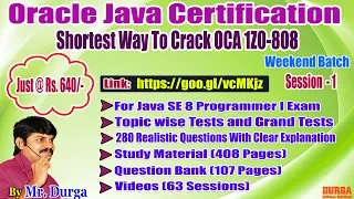 OCJA 1 8 Java SE 8 Programmer - I 1Z0