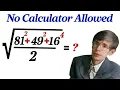 Calculator Is Not Allowed MATH Olympiad Algebra Equations How to solve this