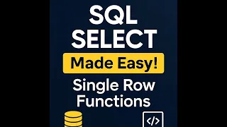 SQL SELECT Statement Single Row Functions Explained Beginners Tutorial