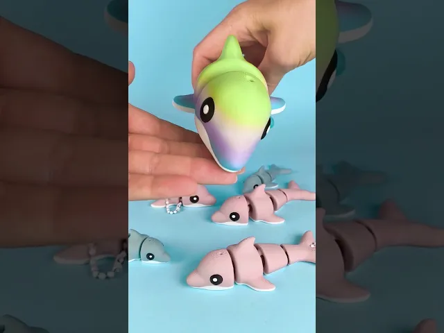 Cute Flexi Dolphin (Toy, Keychain & Magnet) video thumbnail