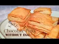 How To Make Easy Chocolate Puffs || Chocolate puffs Without Egg || Snacks Without Egg