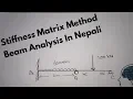 Stiffness Matrices Method Part 1 Beam stiffness method in nepali hindi