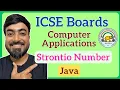 ICSE Class 10 Computer Applications Check Strontio Number in Java Full Explanation