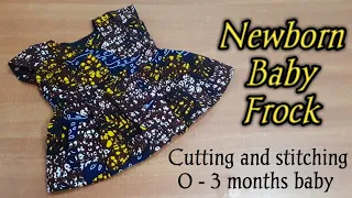 Newborn Baby Frock Cutting And Stitching For 0 To 3 Months Baby 1 Maah Ke Bache Ka Frock Banaye 