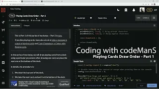 Codewars 7 kyu Playing Cards Draw Order - Part 1 JavaScript