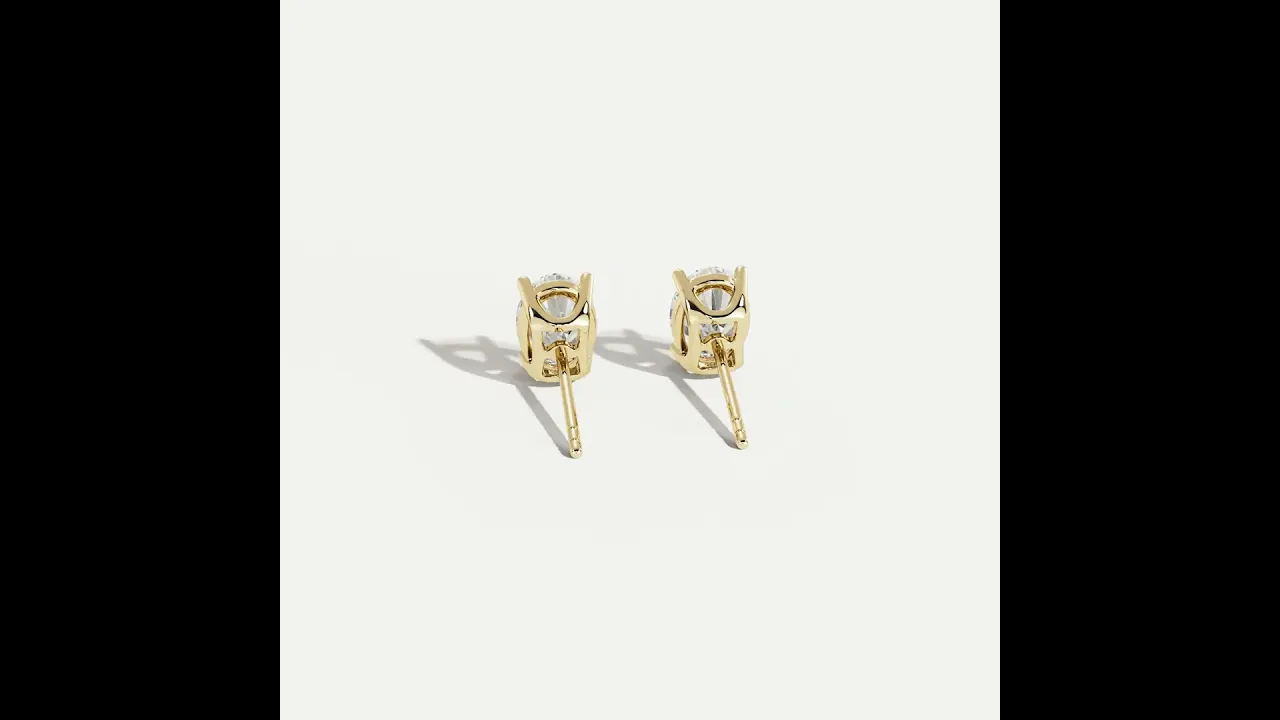 Oval Lab-Grown Diamond Solitaire Stud Earrings