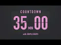 35 Minute Countdown Timer Flip Clock with Simple Beeps
