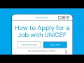 How to Apply for a Job with UNICEF