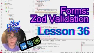 Lesson 36 Forms Zod Validation TypeScript Node js React