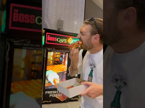 Trying PIZZA & CAKE Vending Machines in Vegas! 🍕🍰 #Pizza #cake #shorts
