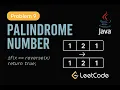 LeetCode 9 Palindrome Number Java Solution Two-Pointer Technique