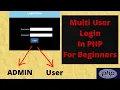 How to Make Multi User Login In PHP Tutorial Student Management System Project In PHP