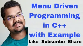 Menu Driven Programming in C using Class with Example