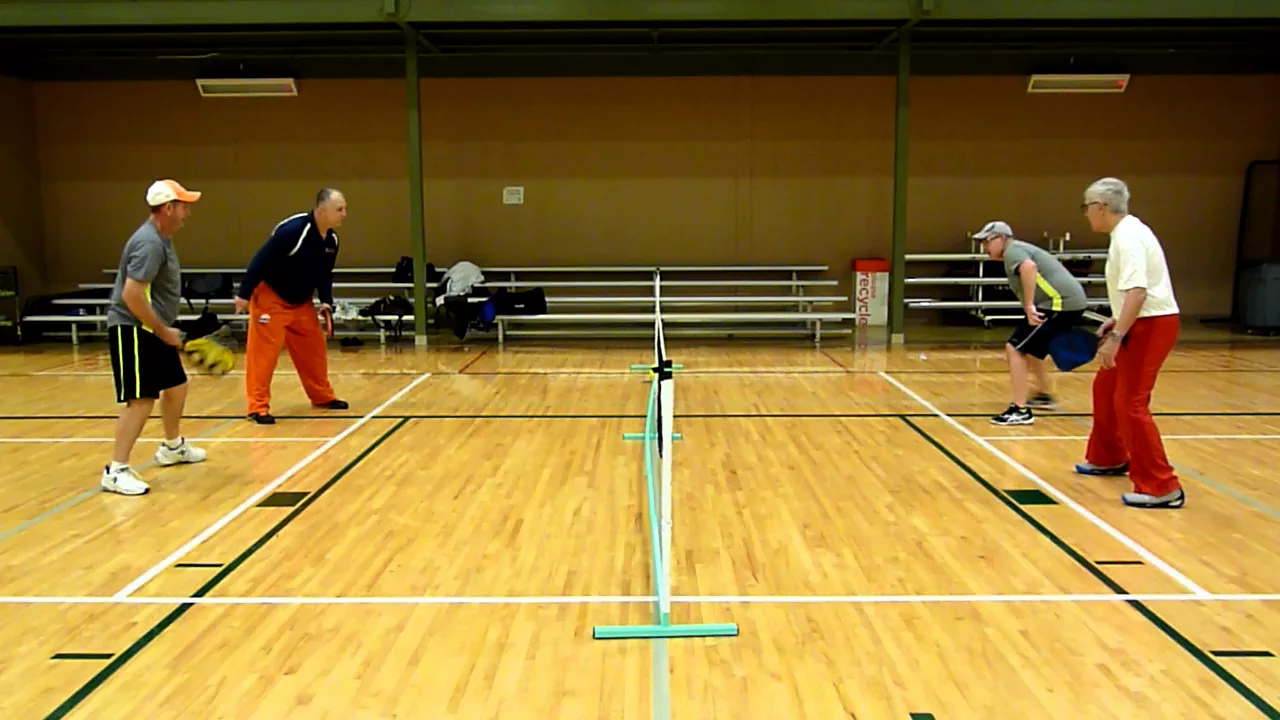 Pickleball 12-30-2015 Jay Brown and Ken Lambert vs Bob Gillahugh and Bob Taylor