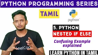 Nested If Else in Python Python tutorial in Tamil Adi Explains