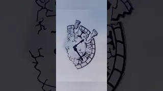 Easy Broken Clock Pencil Art