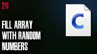 Programming in C - Fill array with random numbers