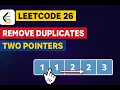 LeetCode 26 Remove Duplicates from Sorted Array Two Pointer Approach C