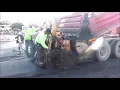 Paving A Parking Lot With A Leeboy 1000 Paver complete