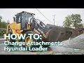 How Do You Change Attachments With A QUICK COUPLER Hyundai Loader Tutorial - www Rent1 ca