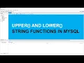 UPPER AND LOWER FUNCTIONS IN SQL SQL Tutorial For Beginners HINDI