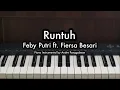 Runtuh - Feby Putri ft. Fiersa Besari | Piano Karaoke by Andre Panggabean