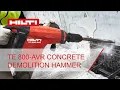 Hilti TE 800-AVR concrete demolition hammer introduction