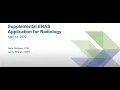 APDR Roundtable Supplemental ERAS Application for Radiology