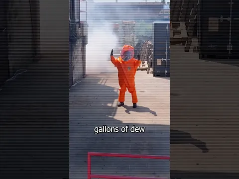 Drones and hazmat suits: what can go wrong! #suit #drone #coffee