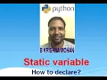 PYTHON - STATIC VARIABLES 2