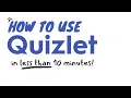 How to Get Started Using Quizlet in Less Than 10 minutes 2020 UPDATE