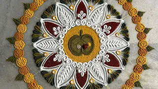 Dussehra special rangoli design! #shubhdasara #biodegradable #rangolicolours #sustainableliving 